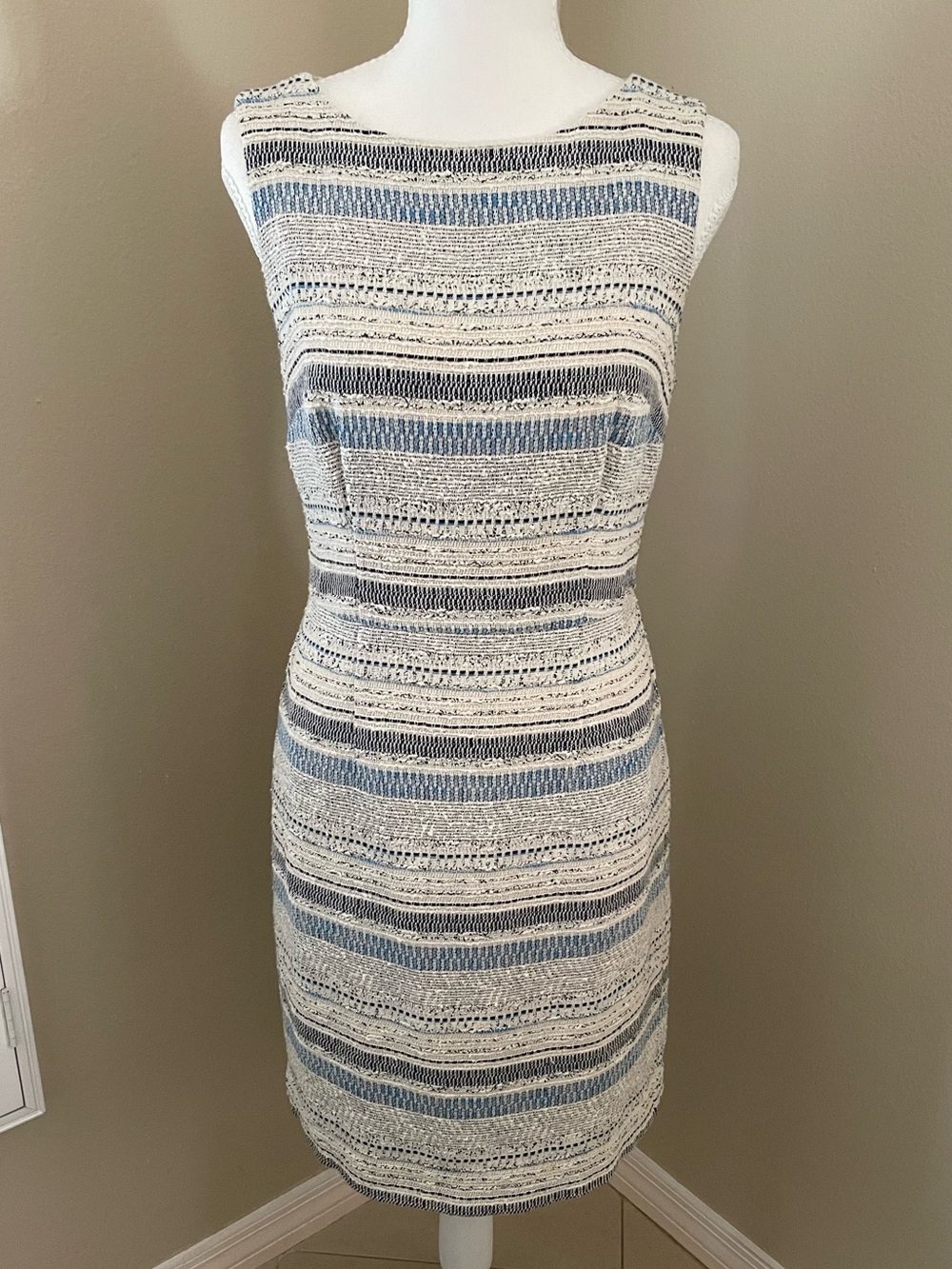 Ann Taylor Tweed Striped Sheath Dress